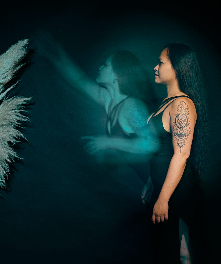 Misty en pose longue — photographie transformative
